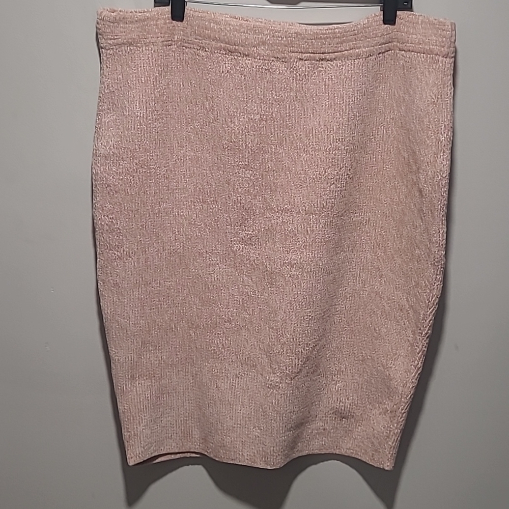 ASOS us sz 14 new with tags chenille soft sweater pencil skirt pink WSK65